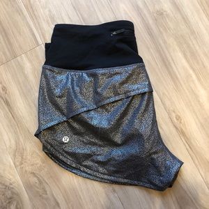 lululemon metallic speed short hi-rise